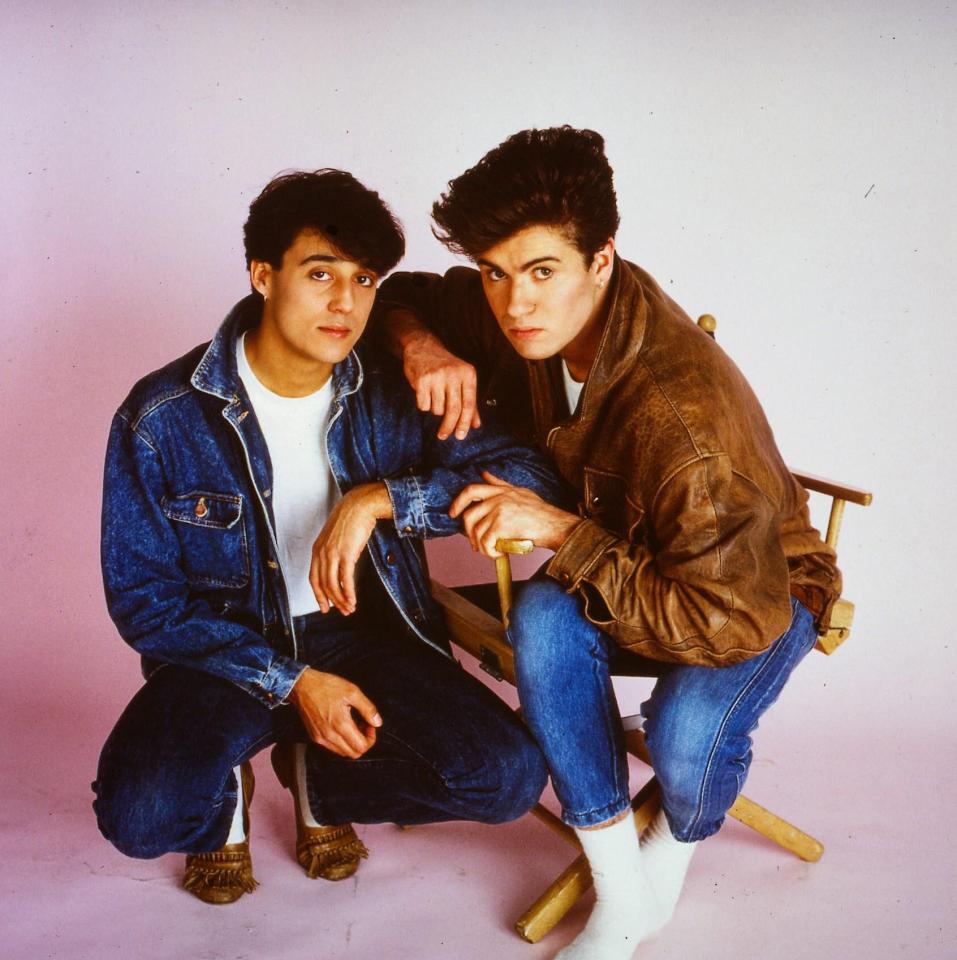 George Michael and Andrew Ridgeley in WHAM!