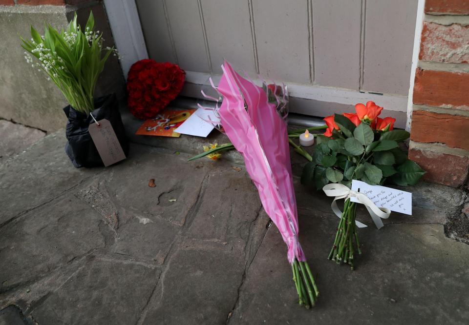  Tributes have been left outside the Goring house of George Michael in Oxfordshire as the pop superstar has died at the age of 53 from suspected heart failure