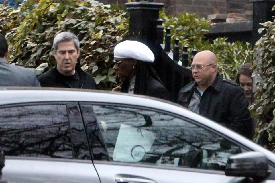 Nile Rodgers is seen outside George Michael's north London house on 23 December 2016