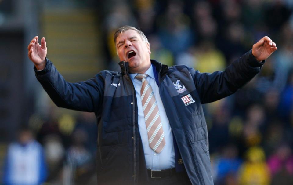 Sam Allardyce was back in the dugout in his first match in charge of Palace