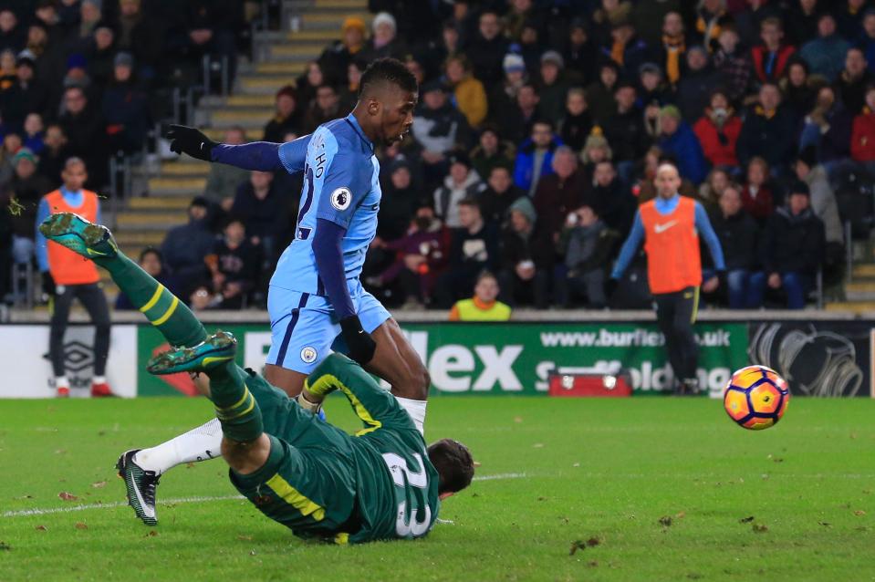  Kelechi Iheanacho applied the finishing touches after clever play from David Silva