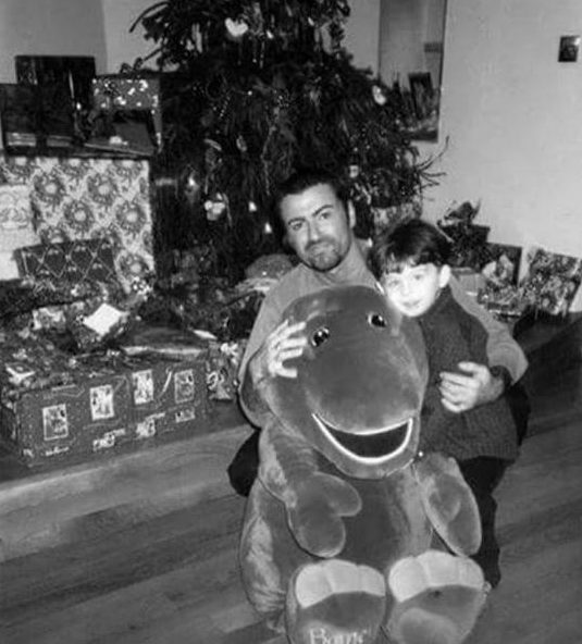 George Michael with godson 