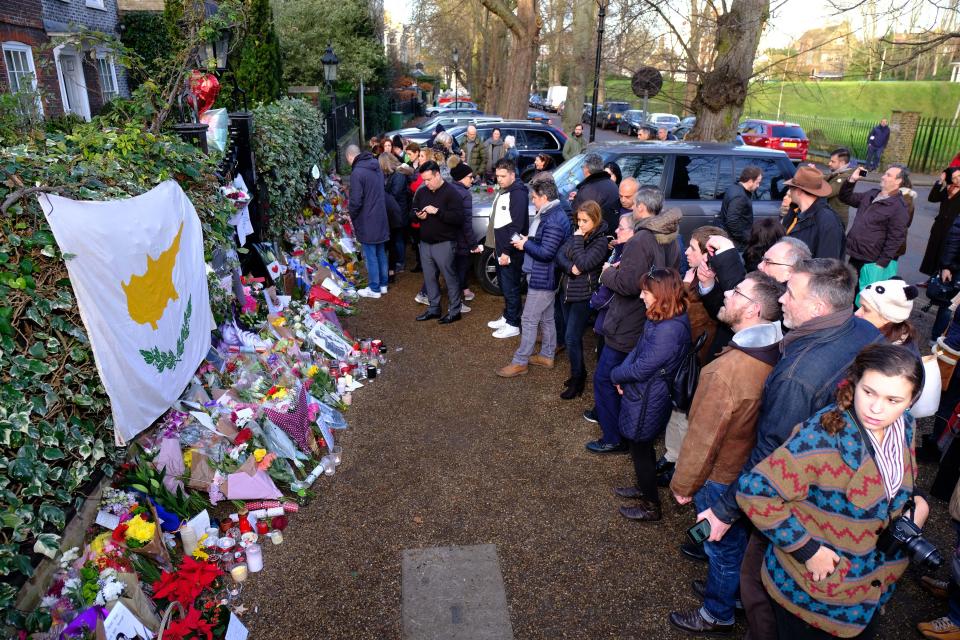  Fans pay tribute outside the Highgate home of the Wham! singer, who died on Christmas Day