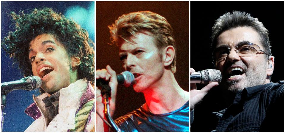 Prince, David Bowie and George Michael were not famed for their healthy lifestyles throughout their careers 