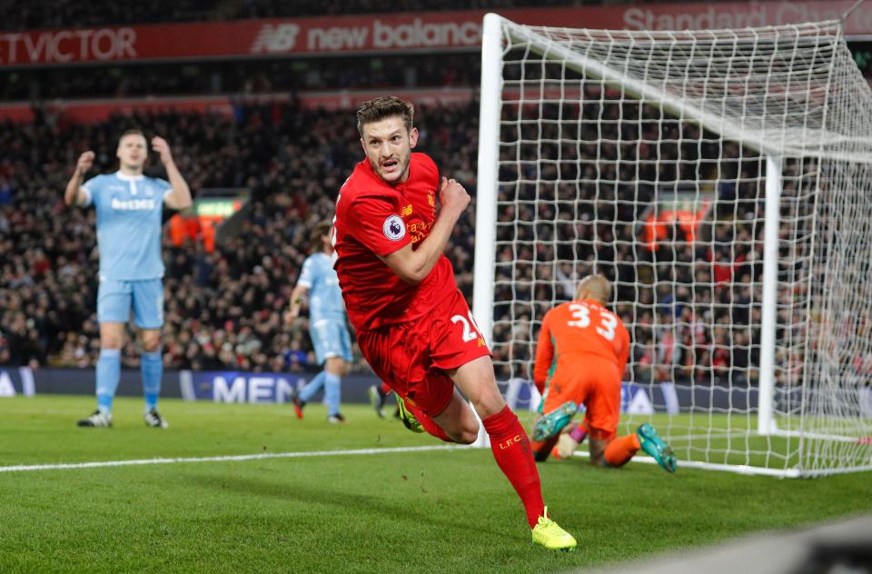  Adam Lallana has been of of Liverpool's best players this season