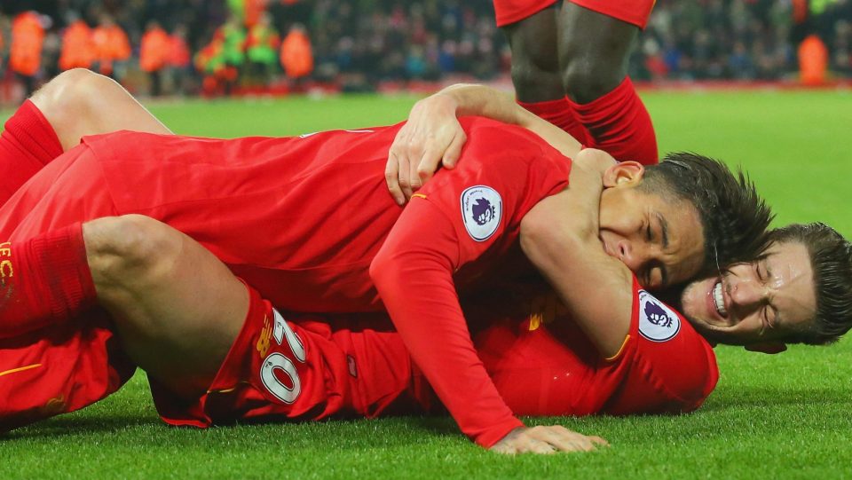 Roberto Firmino could keep hold of Adam Lallana during the celebrations