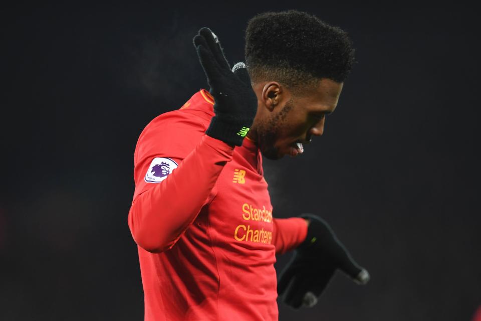 Daniel Sturridge celebrates his first Premier league goal this season