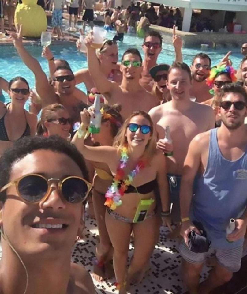  Employees put in the hours at a party in the sun during a company event in Ibiza