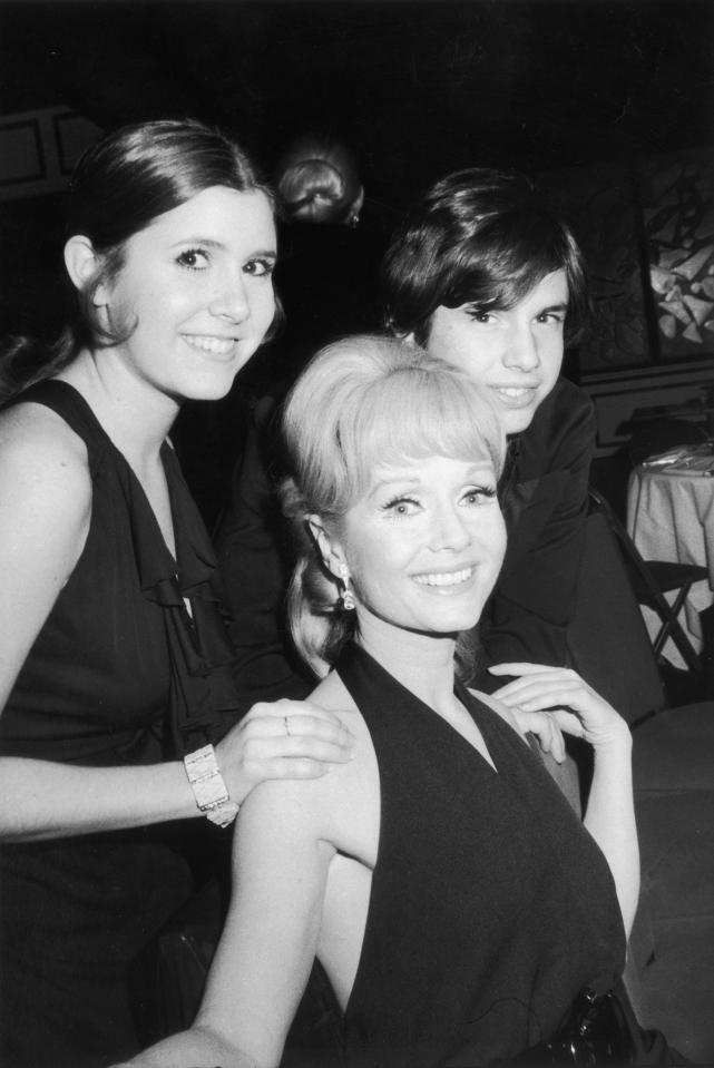  With her children Todd and Carrie on the opening night party for her Broadway musical Irene