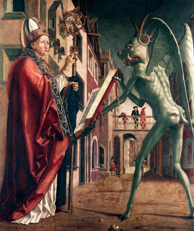  This painting based on the legend that Saint Wolfgang tricked the devil into building a church sparked a wave of conspiracy theories