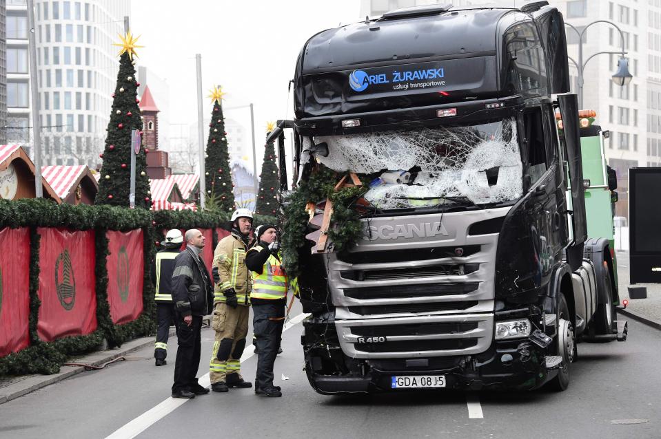  The photo was allegedly sent out as he was behind the wheel of this truck along with a message asking for fellow extremists prayers