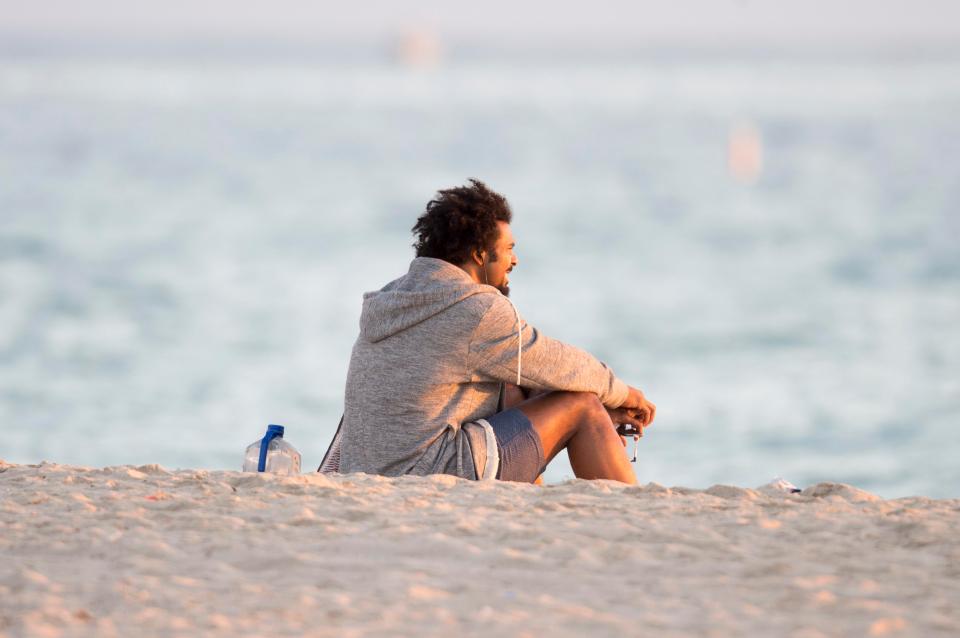  David Haye was taking a break in training as he prepares for Tony Bellew