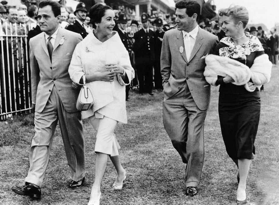  Mike Todd, Elizabeth Taylor, Eddie Fisher and Debbie Reynolds