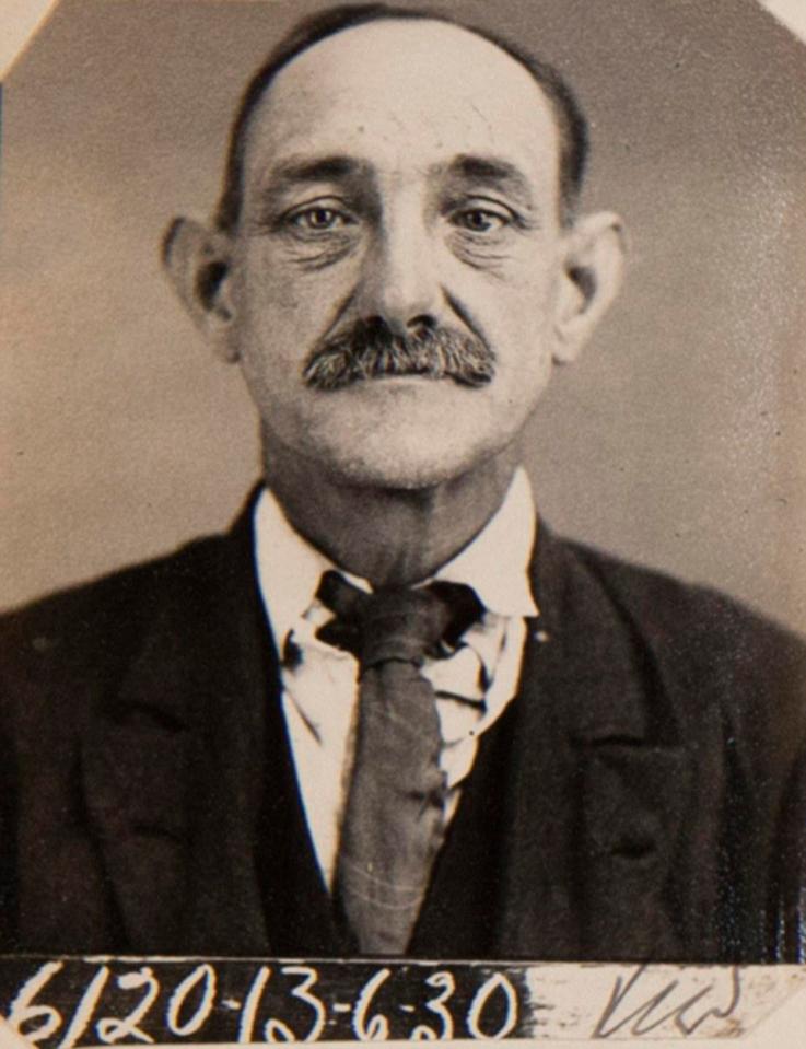 This photograph of Salfordian Herbert Grosvenor was taken in June 1930 after he was convicted of three counts of housebreaking and caged.