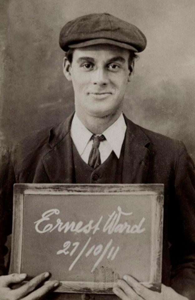 Smug-looking Stockport pork butcher Ernest Ward was 32 when he was pictured here