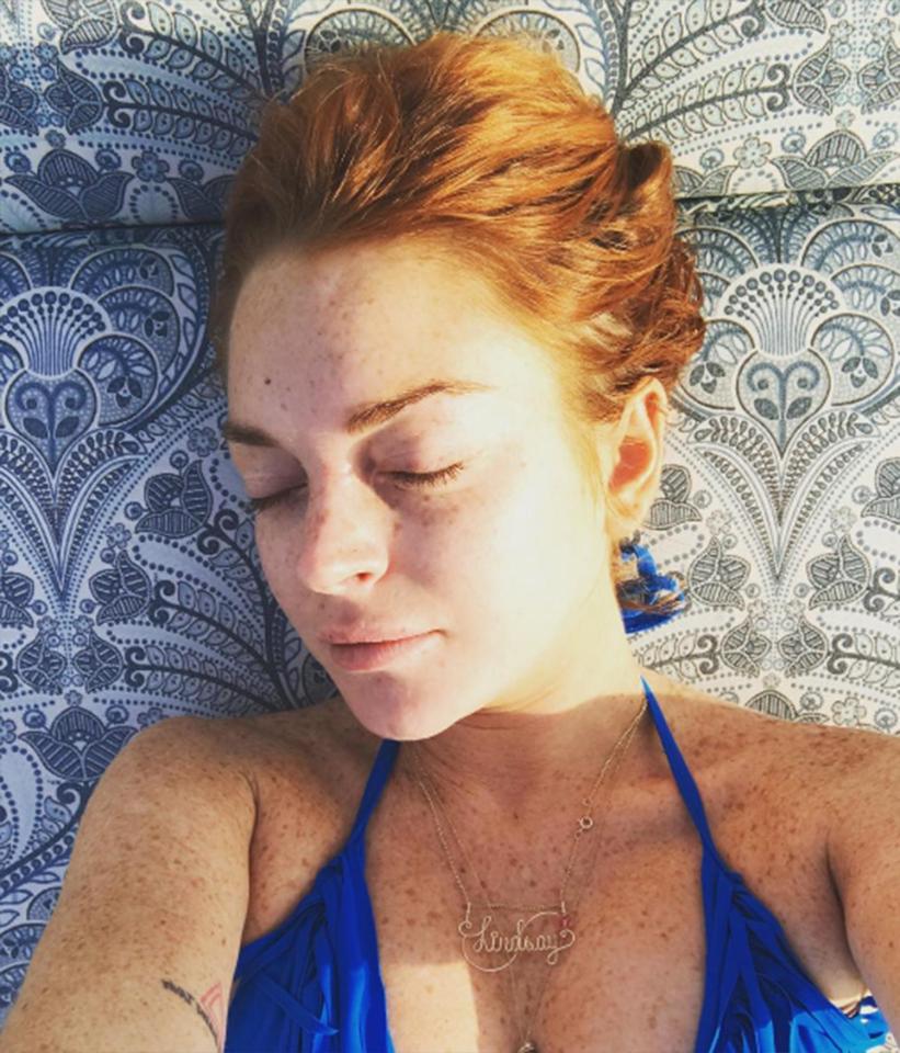  Lindsay Lohan has posted a 'zen' selfie on Instagram on Thursday