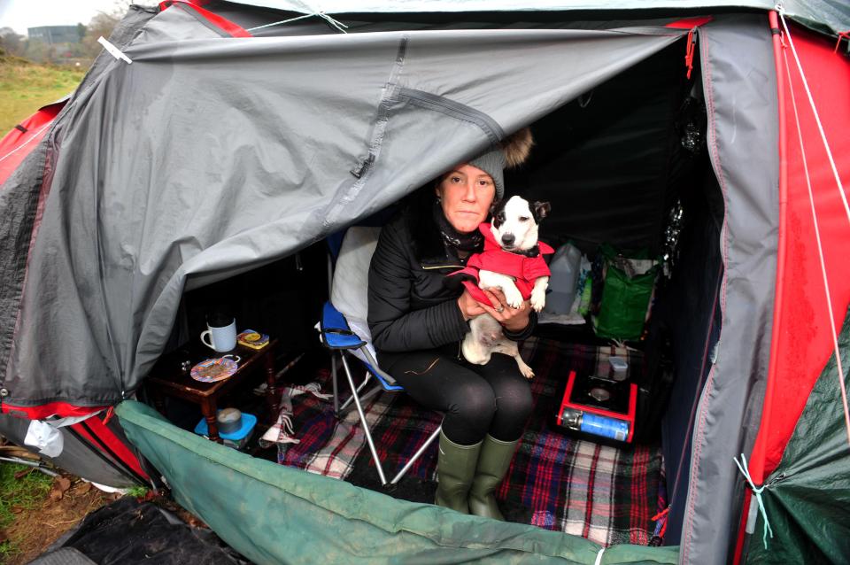  Couple have had to endure freezing conditions over the festive period