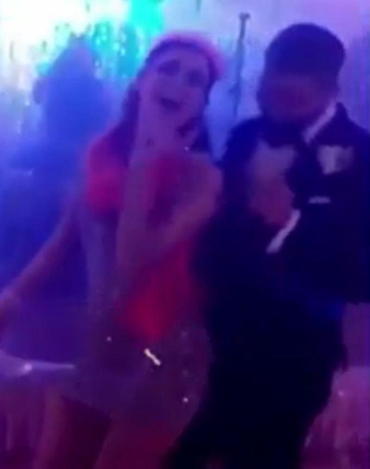  Social media became flooded with short video clips and images of the pair all over each other as they danced the night away at the party