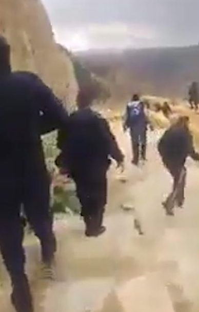  Dramatic footage shows hostages running away from the attackers