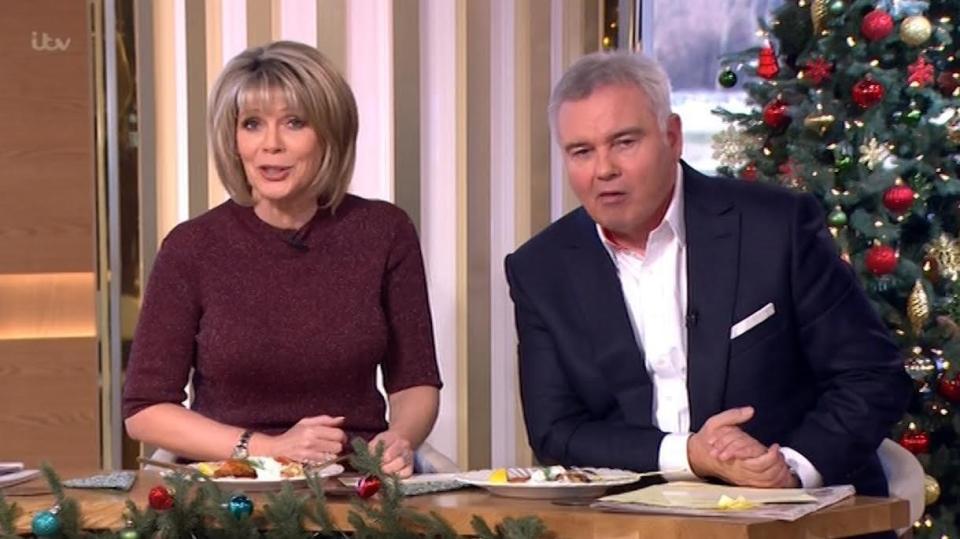  This Morning viewers - and Eamonn Holmes were shocked when Ruth Langsford accidentally said "c**k" during a Christmas segment