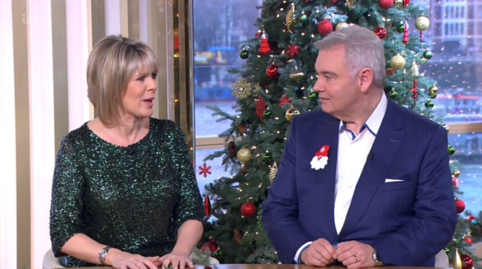  Ruth Langsford and husband Eamonn Holmes bicker about Christmas presents on Wednesday's This Morning