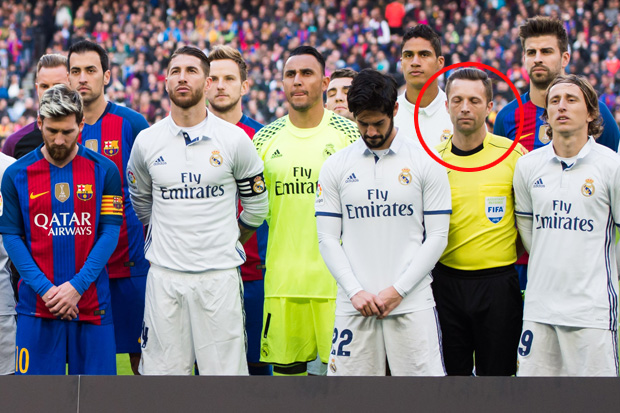 El Clasico assistant referee SUSPENDED for 'being too friendly' with Barcelona players