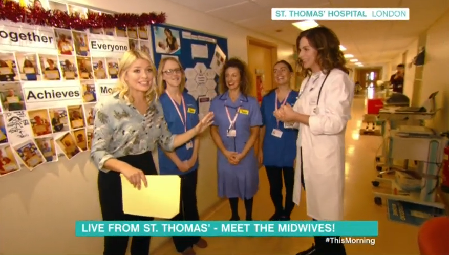  Trinny Woodall joined Holly to tell these three midwives they'd be having a makeover