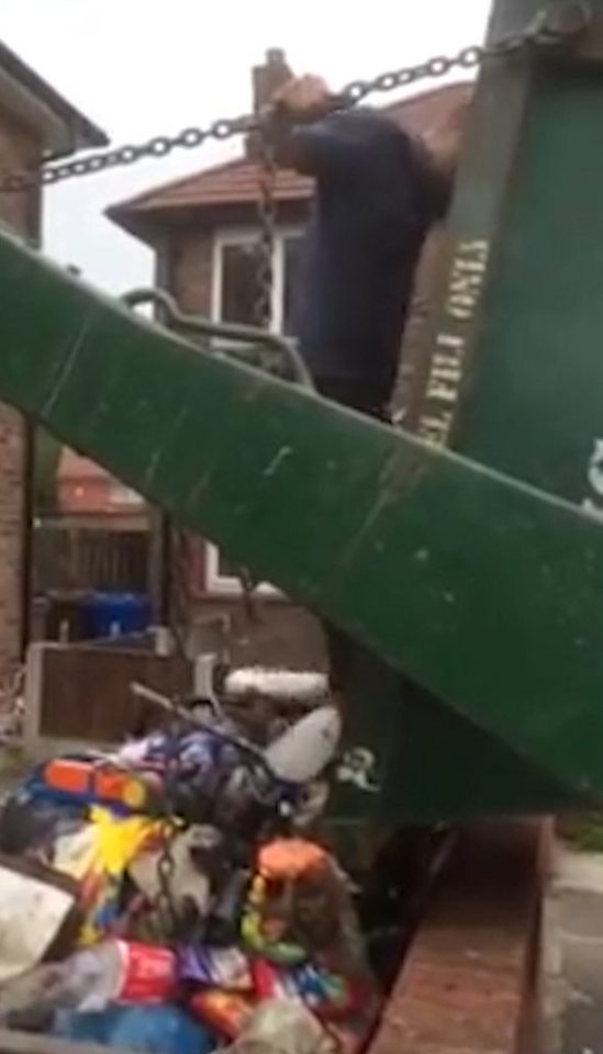 Piles of rubbish were returned to a home owner after she refused to pay the bill