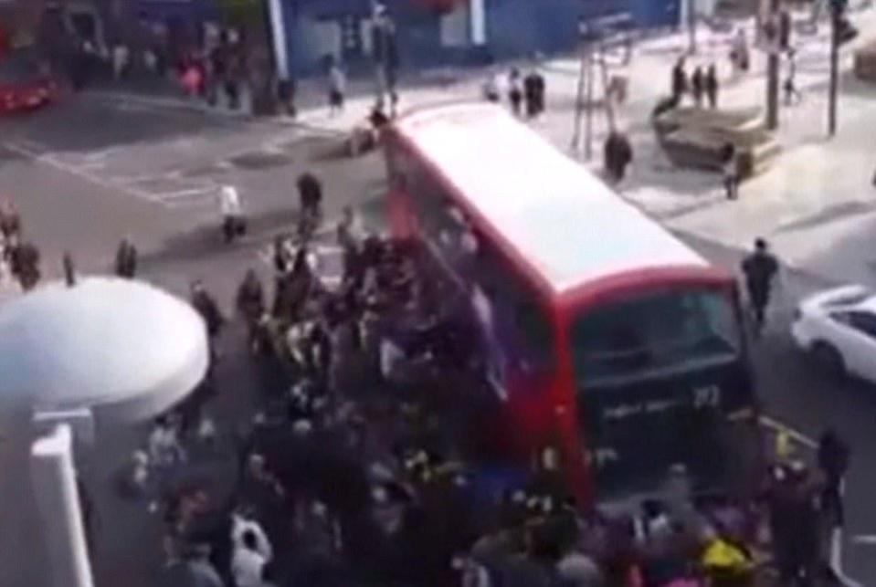  A group of Londoners came together in 2015 to lift a bus off a dad-of-two