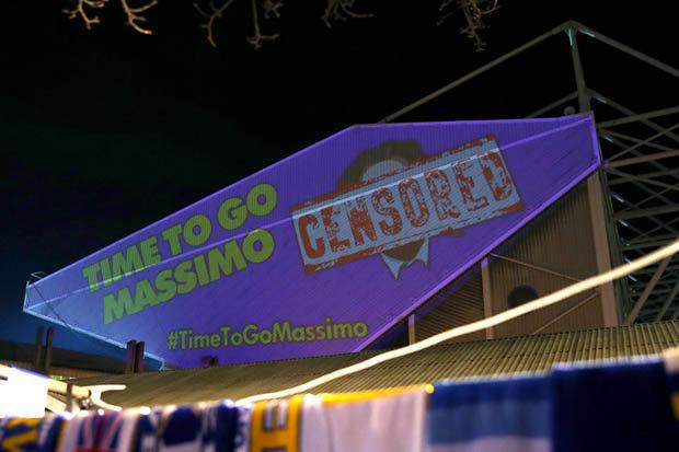 Time To Go Massimo did stunts such as projecting anti Cellino messages on the side of Elland Road