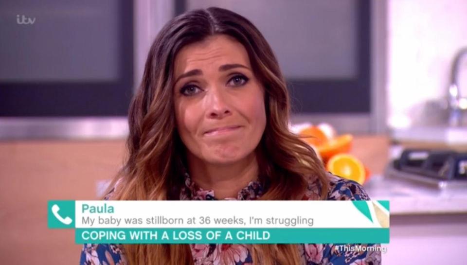  The actress looked devastated she helped console a crying caller