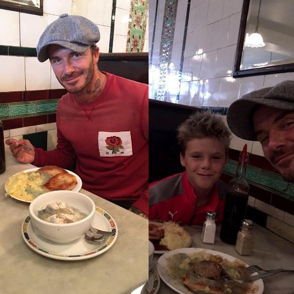  Becks took his youngest son Brooklyn there a few months ago - wearing the same hat