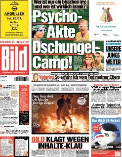  The German tabloid Bild concentrated on other issues