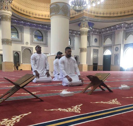  This is the photo Anthony Joshua shared of himself praying in a mosque