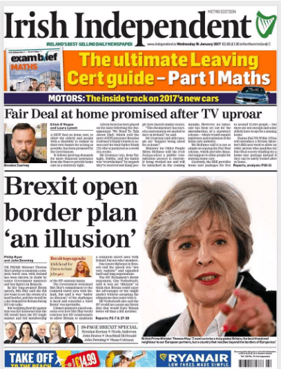  The Irish Independent called the plan an 'illusion'