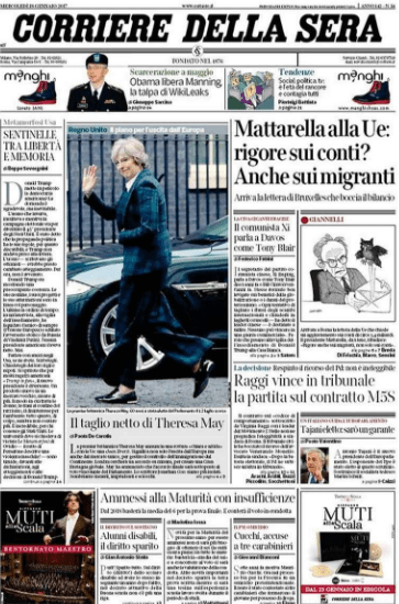  Italian reports said the PM was clear cut in what she said