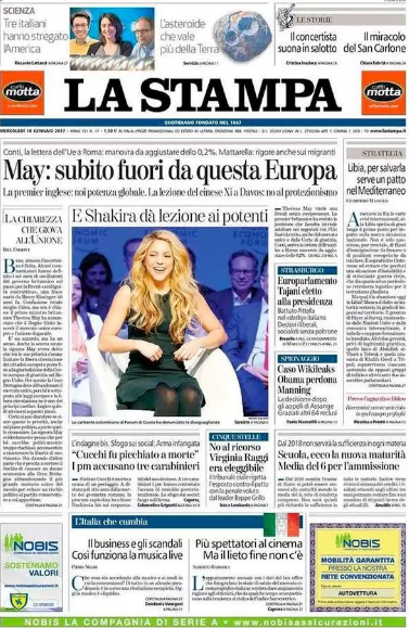  La Stampa reported May wanted out of Europe now