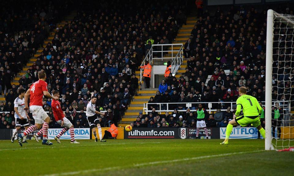  Scott Malone scoring his side's second if the game with a fine strike