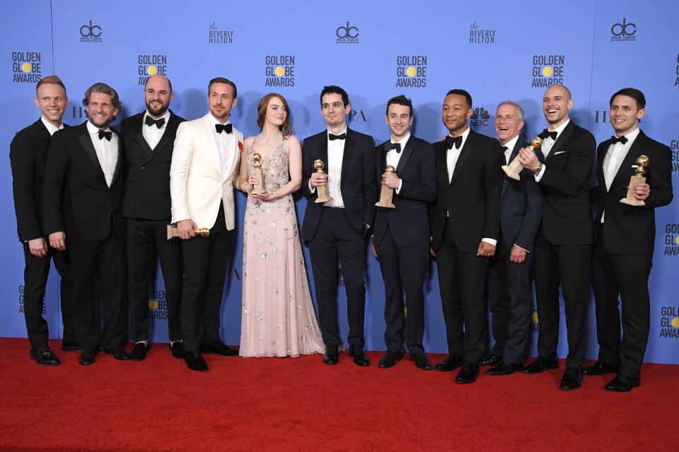  The team behind La La Land with their many, many awards