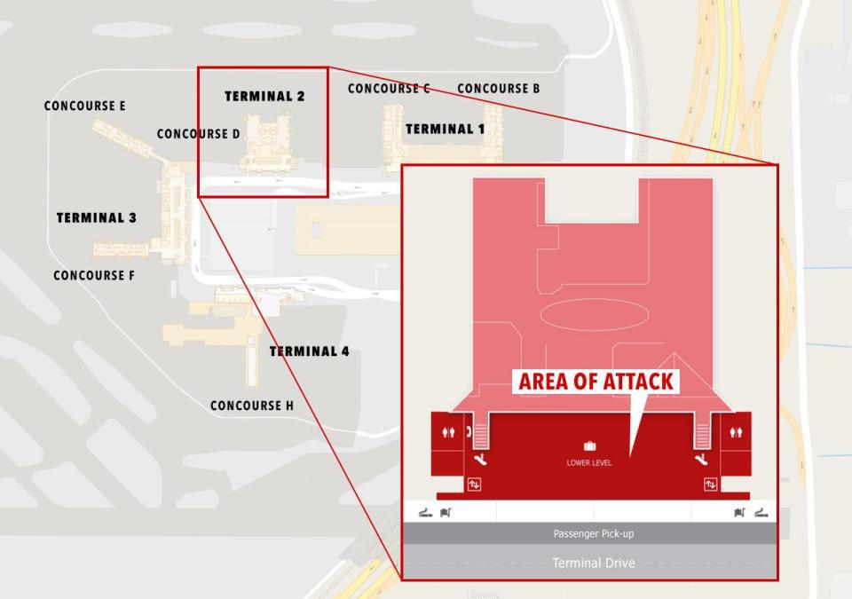  A map showing the attack