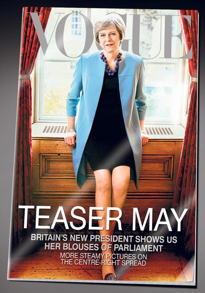  Strike a pose . . . our take on how US Vogue may present Theresa May