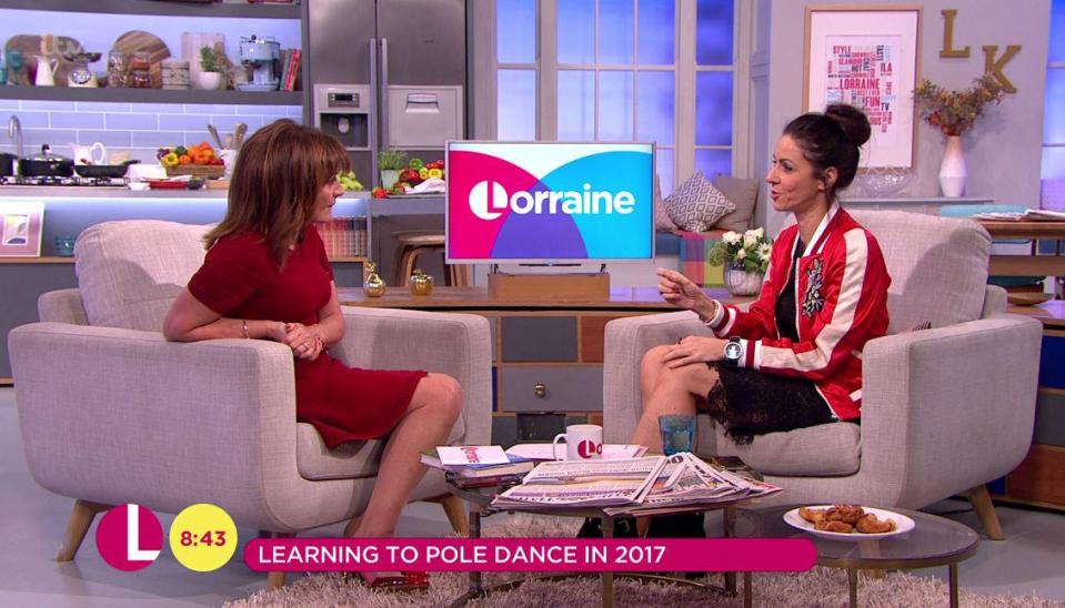  Julia spoke about how bruised you can end up while attempting to 'master the pole'