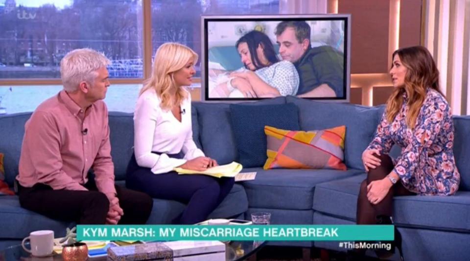  Kym Marsh appeared on This Morning today to talk about her Coronation Street story line