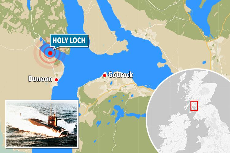  Map showing how the Cold War drama unfolded just outside the port of Holy Loch