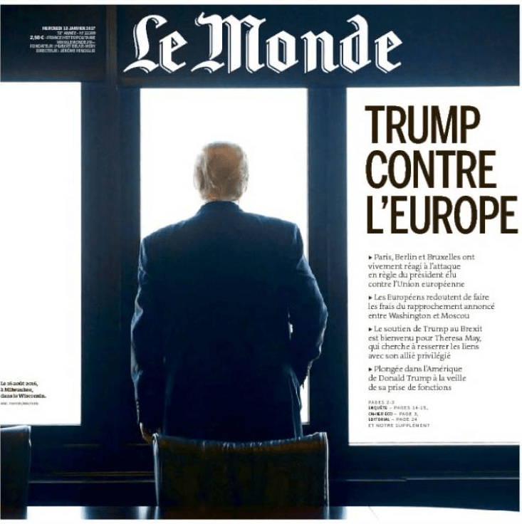  Le Monde focused on Trump's role in May's decision