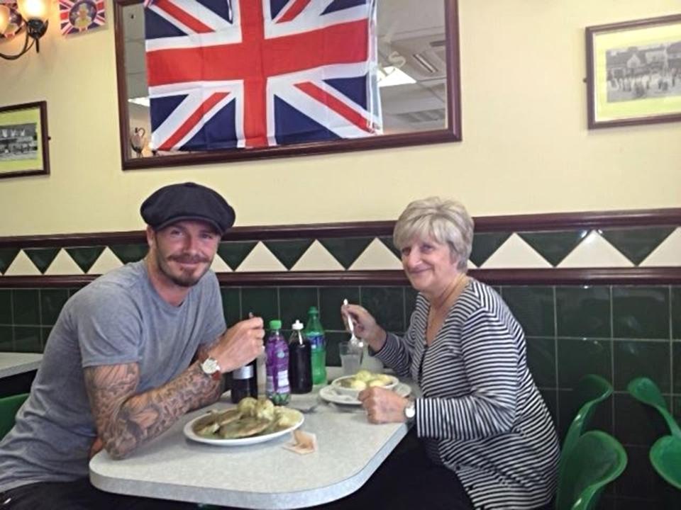 David Beckham and mum