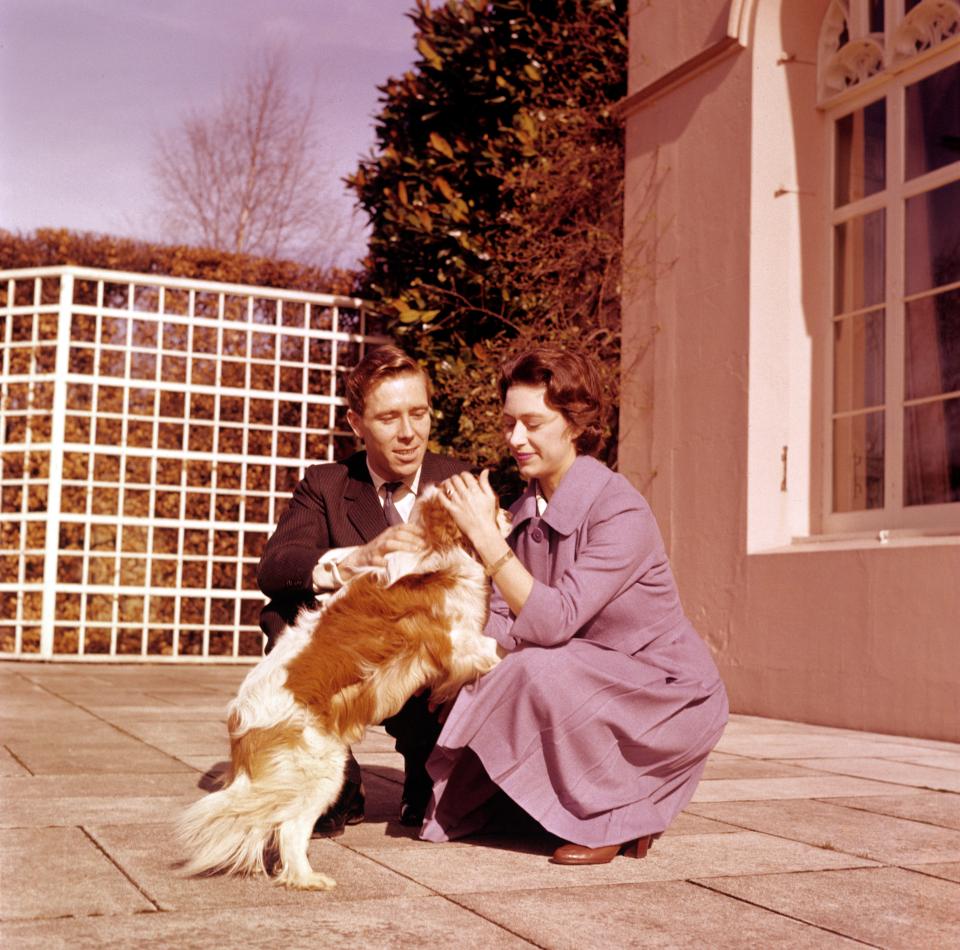  Princess Margaret and Mr Anthony Armstrong-Jones at The Royal Lodge, Windsor, following their engagement