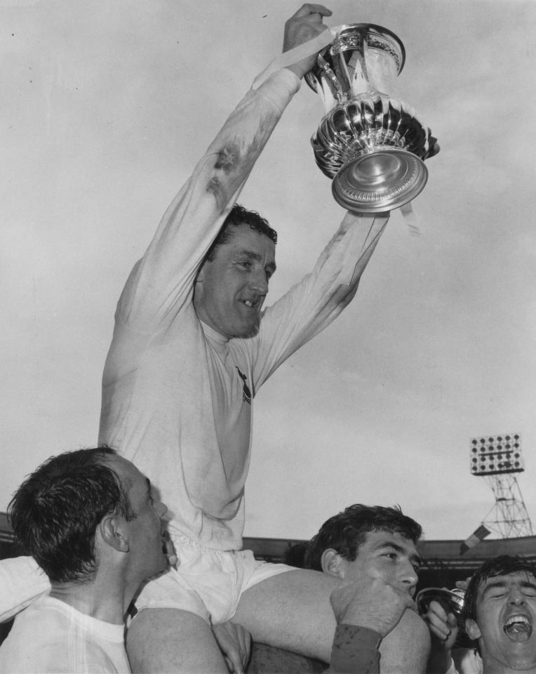  Greaves, left, won the FA Cup with Tottenham during his career