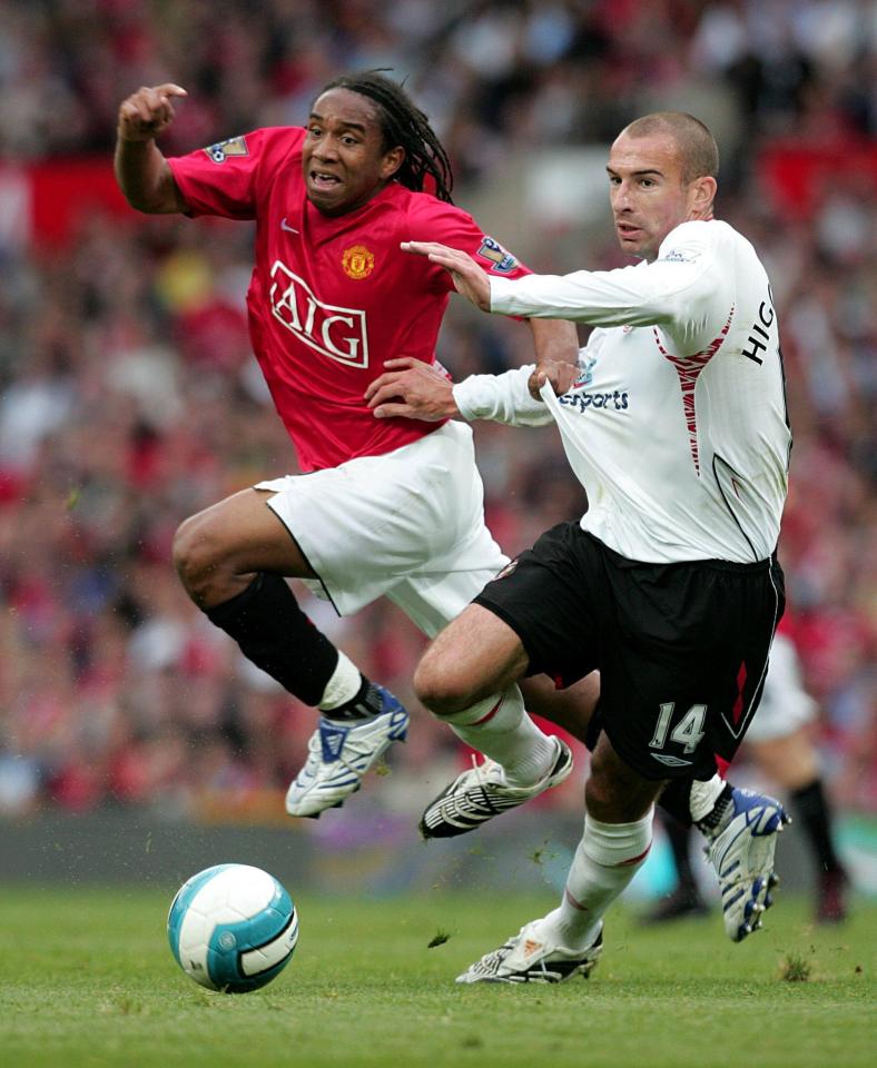  Higginbotham at his old stomping ground Old Trafford