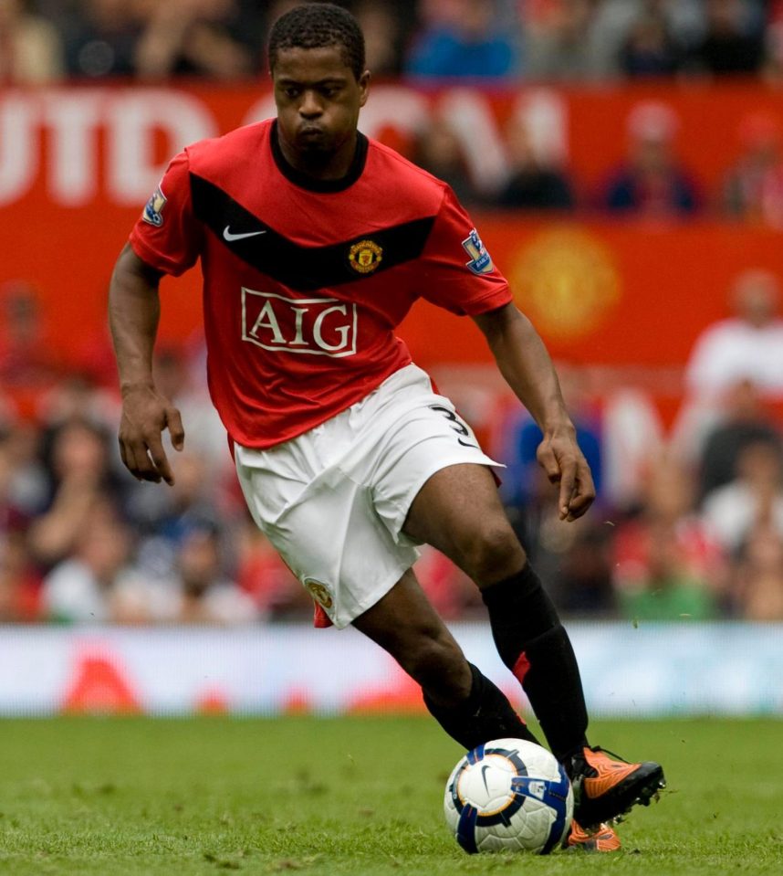 Patrice Evra won five league titles in eight season at Manchester United